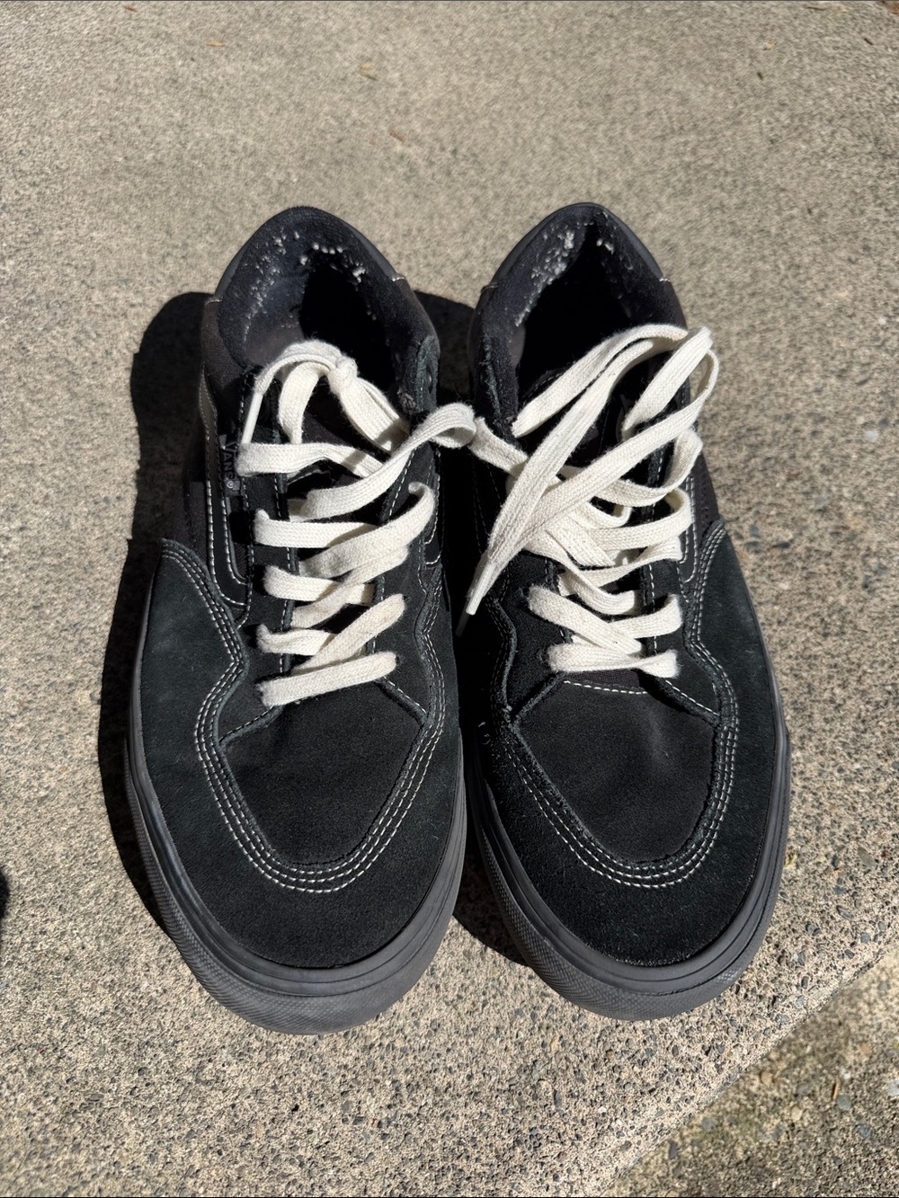 Men's Black Vans Canvas Lace-Up Sneakers